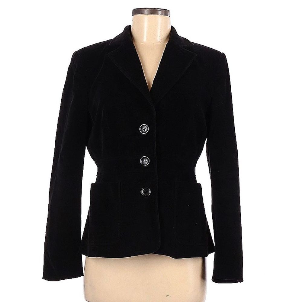 Banana republic 3 button black corduroy blazer size 8 stretch